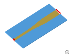 Image of the Continuously tapered microstrip transition