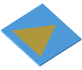 Triangular pin-fed patch