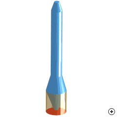 Image of the Ccrcular tapered polyrod antenna.
