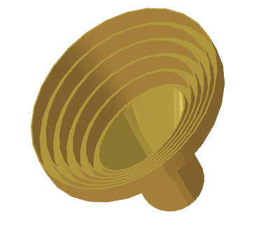 Elliptical axial-choke horn antenna