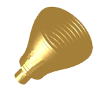 Profiled corrugated conical horn