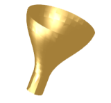 Profiled smooth conical horn