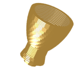 Sinusoidal profiled (Bowl) corrugated conical horn