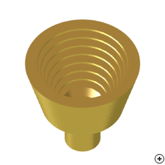 Image of the Waveguide-fed Corrugated Conical Horn.