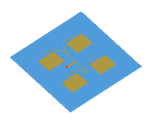 2-by-2 array of rectangular inset-fed patch antennas
