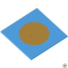 Image of the Circular pin-fed linearly polarized patch.