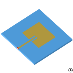 Image of the Rectangular Inset-fed Patch
