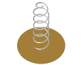 Axial-mode end-tapered wire helix