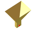 Pin-fed pyramidal horn