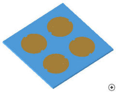 Image of the Sequentially rotated 2x2 circular patch array
