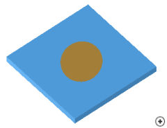 Image of the Elliptical pin-fed circularly polarized patch