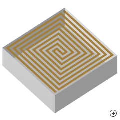 Image of the Cavity backed rectangular spiral antenna.