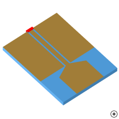 Image of the Trapezoidal CPW-fed monopole.