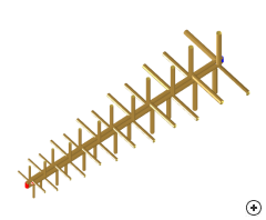 Image of the Orthogonal LPDA antenna