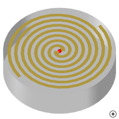 Image of the Cavity backed Archimedes spiral.