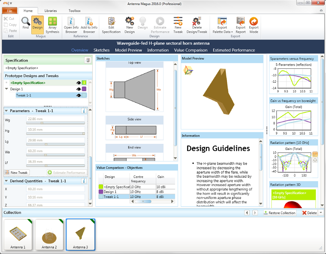 ANTENNA MAGUS Design Features The leading Antenna Design Software