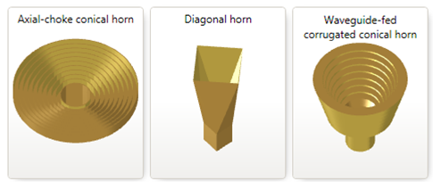 Reflector feed antenna options - design case study1